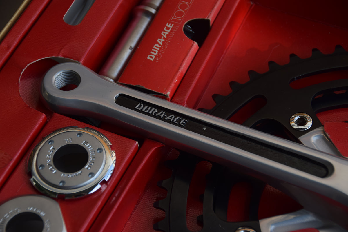 Shimano Dura-Ace 1st Gen Crankset Black Rings & Complete Tool Set NOS